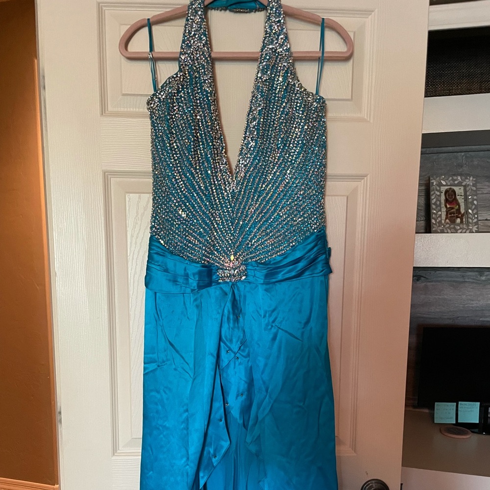 Jovani turquoise gown